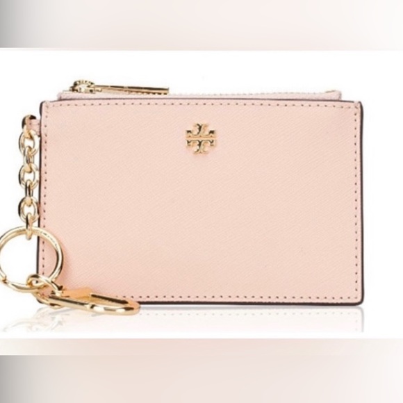 Tory Burch Handbags - Tory Burch Emerson Case Key Ring ID Wallet Pale Pink NWOT 👛